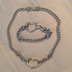 Brighton heart matching necklace bracelet
